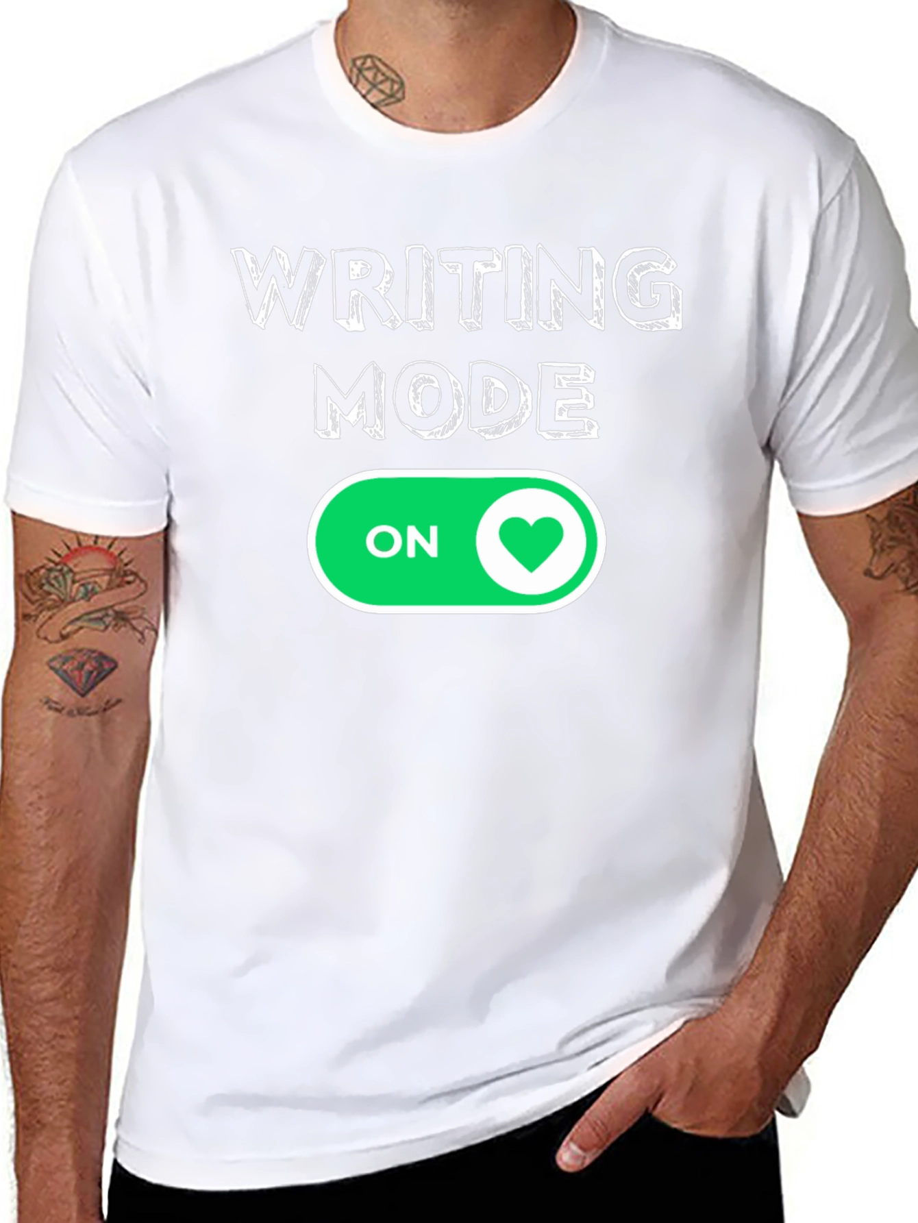 Writing Mode ON Heart T-Shirt