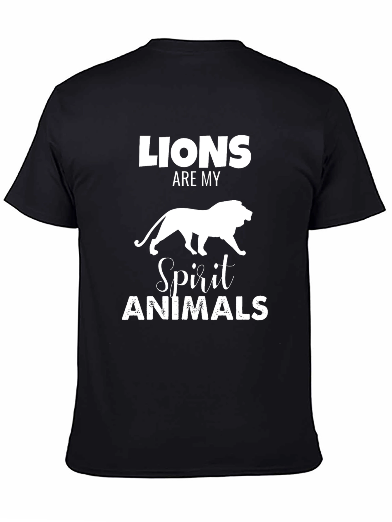 Lions Are My Spirit Animals Black Graphic Tee