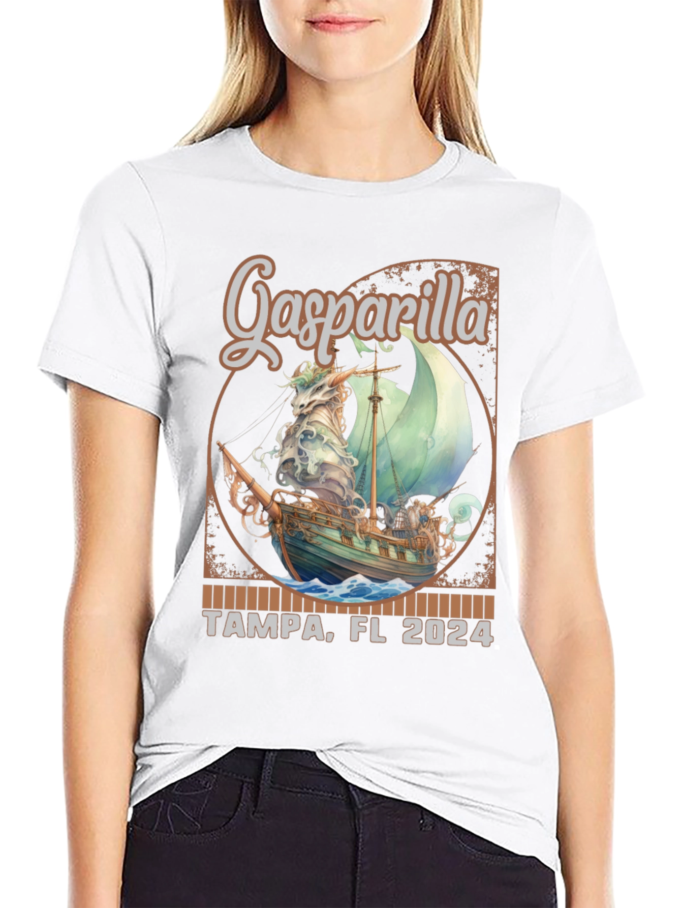 Gasparilla Tampa FL 2024 Pirate Ship T-Shirt