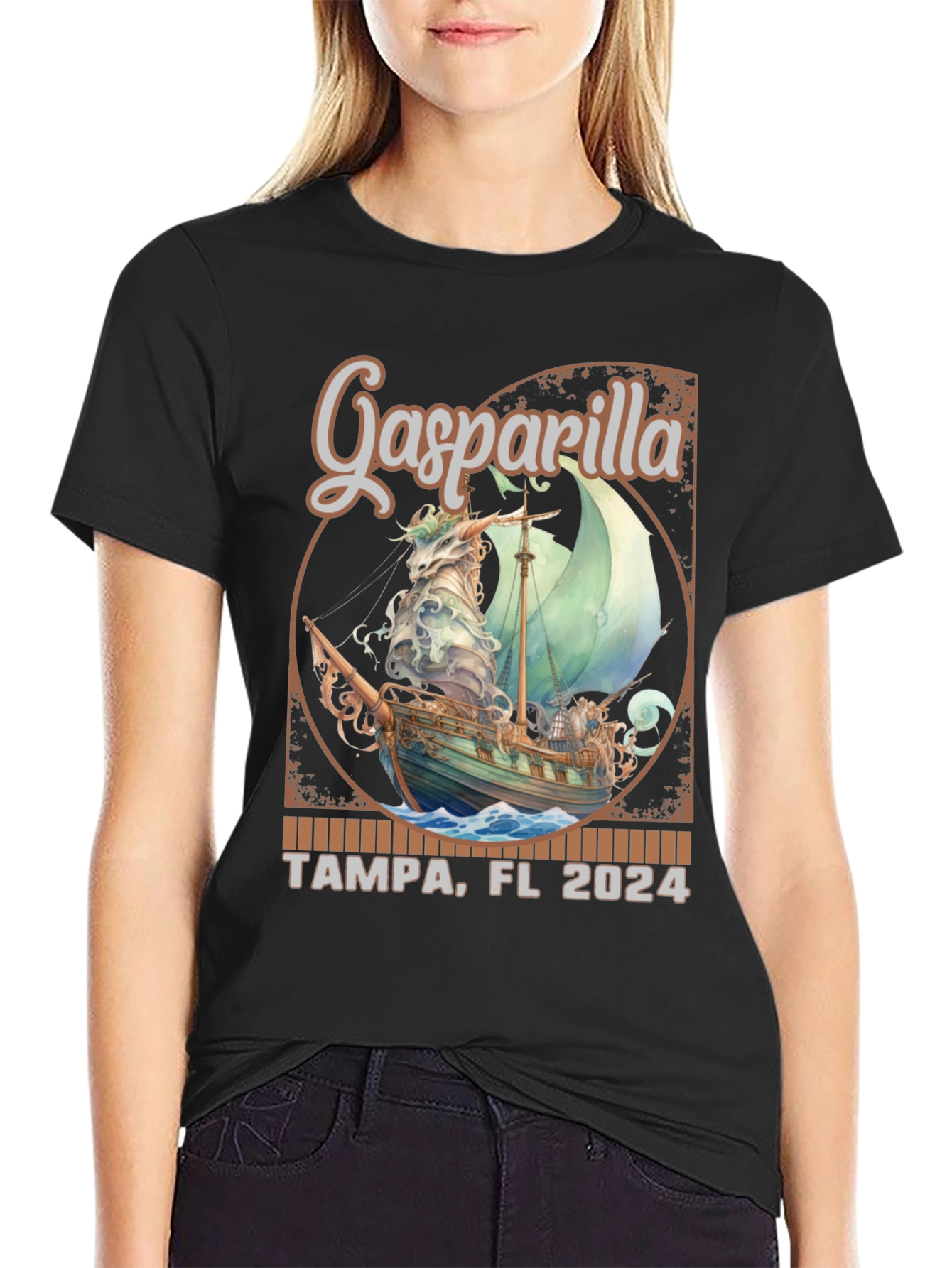Gasparilla Tampa FL 2024 Pirate Ship T-Shirt