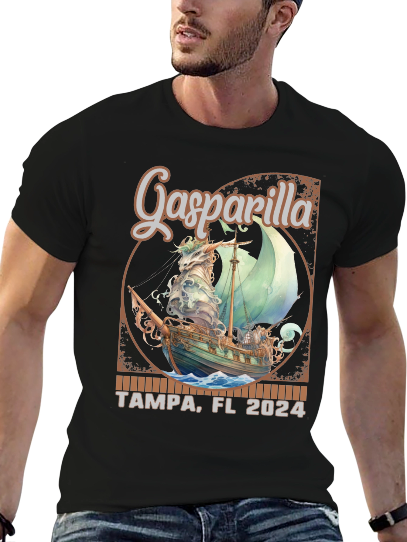 Gasparilla Tampa FL 2024 Pirate Ship T-Shirt