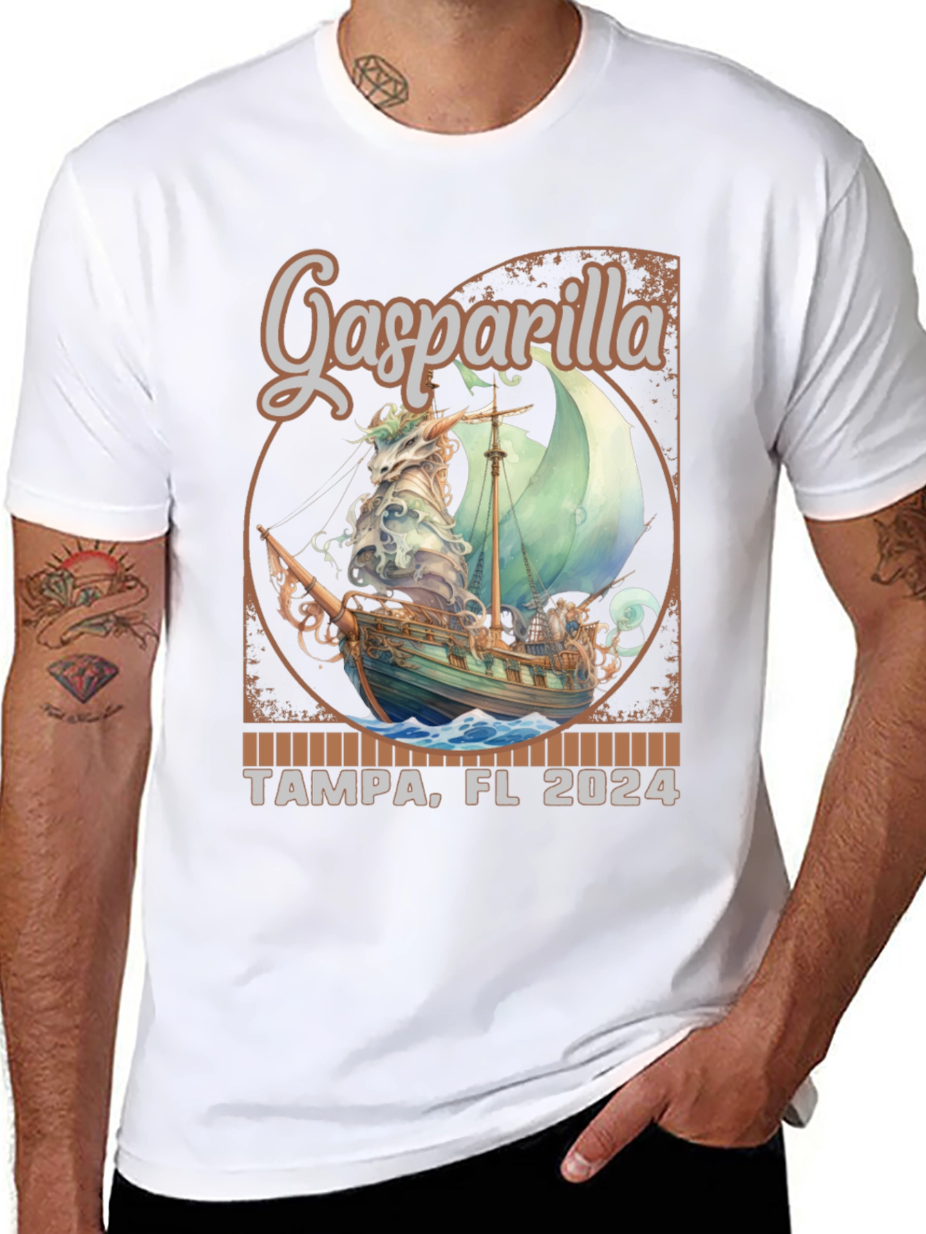 Gasparilla Tampa FL 2024 Pirate Ship T-Shirt