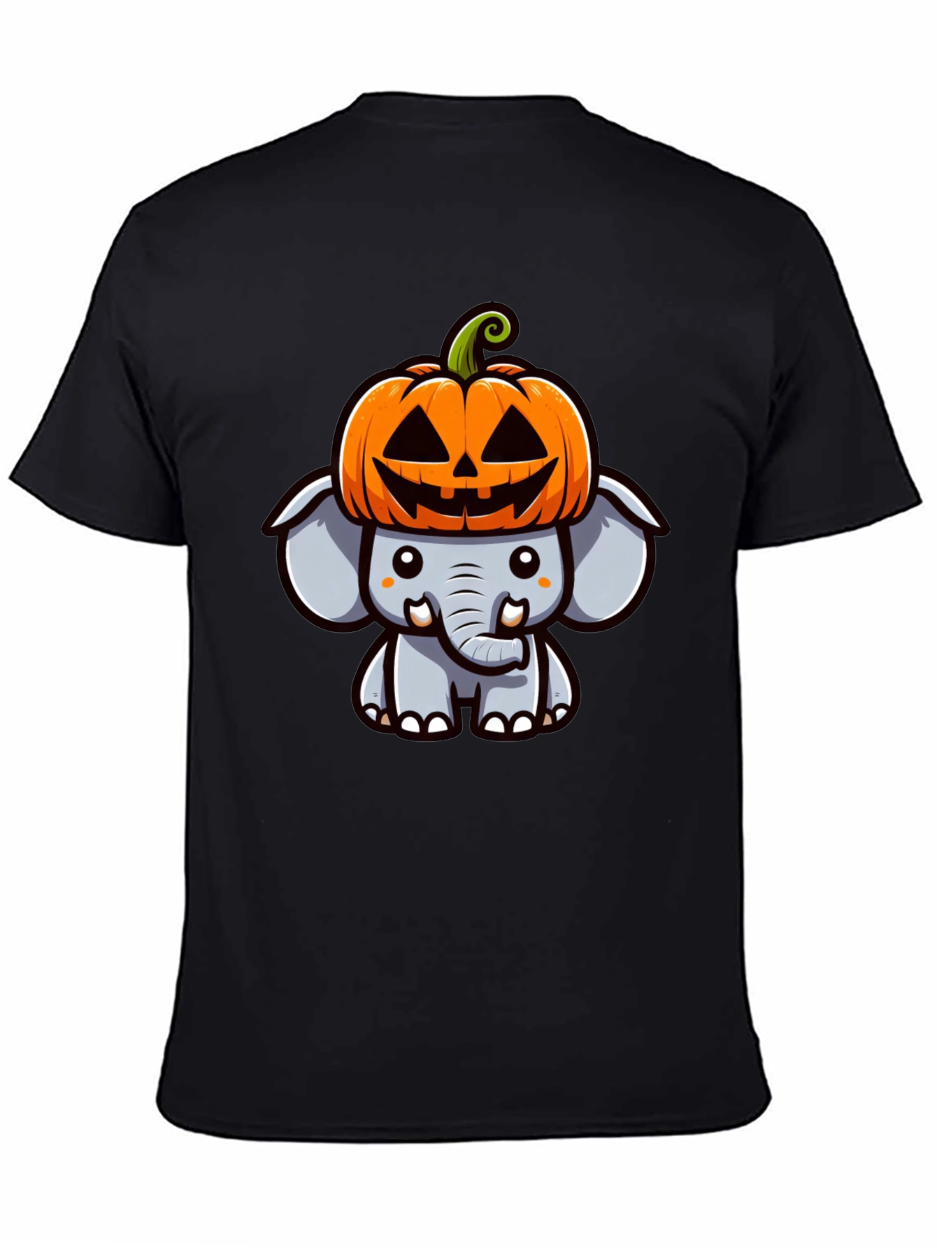 Cute Halloween Elephant Pumpkin Hat T-Shirt
