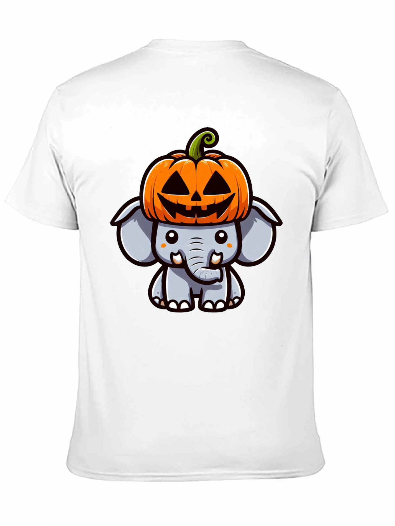 Cute Halloween Elephant Pumpkin Hat T-Shirt