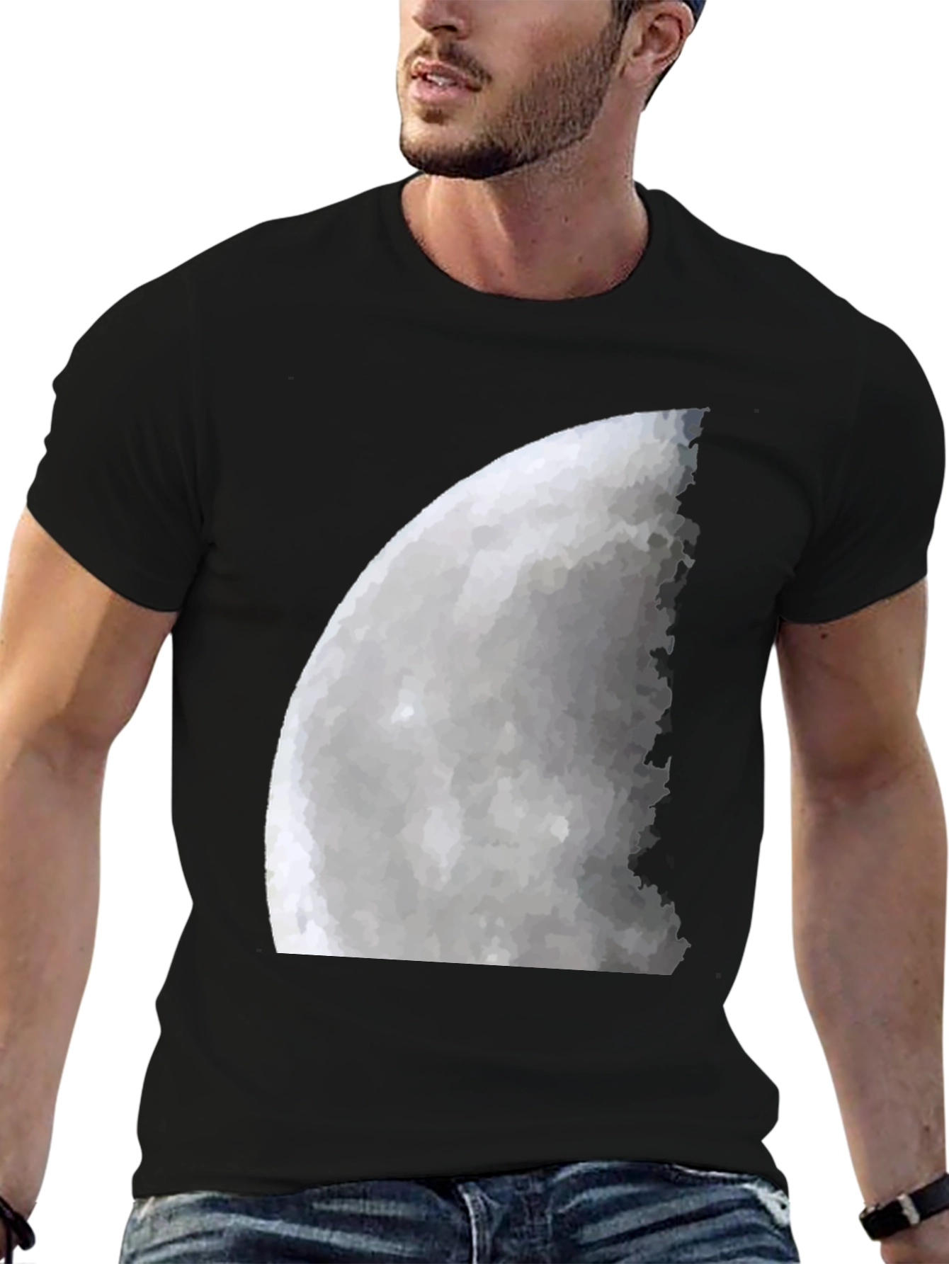 Lunar Phase Graphic Tee - Mens Black T-Shirt