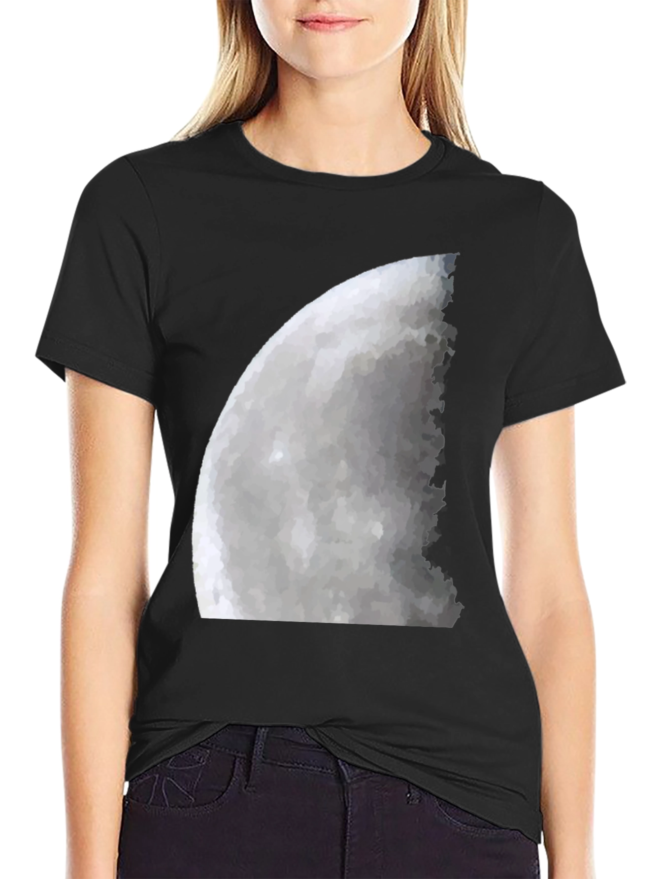 Lunar Phase Graphic Tee - Mens Black T-Shirt