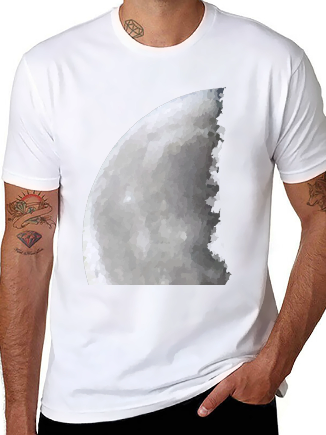 Lunar Phase Graphic Tee - Mens Black T-Shirt