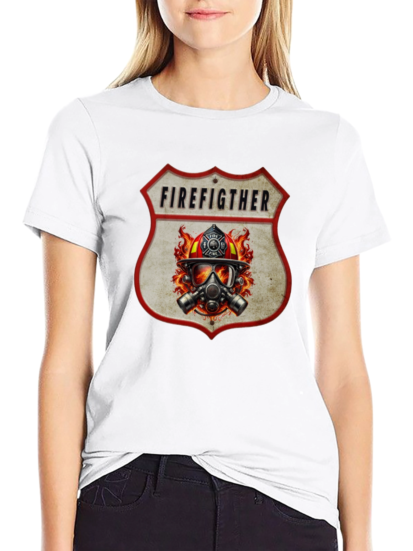 Firefighter Graphic Tee - Shield Design