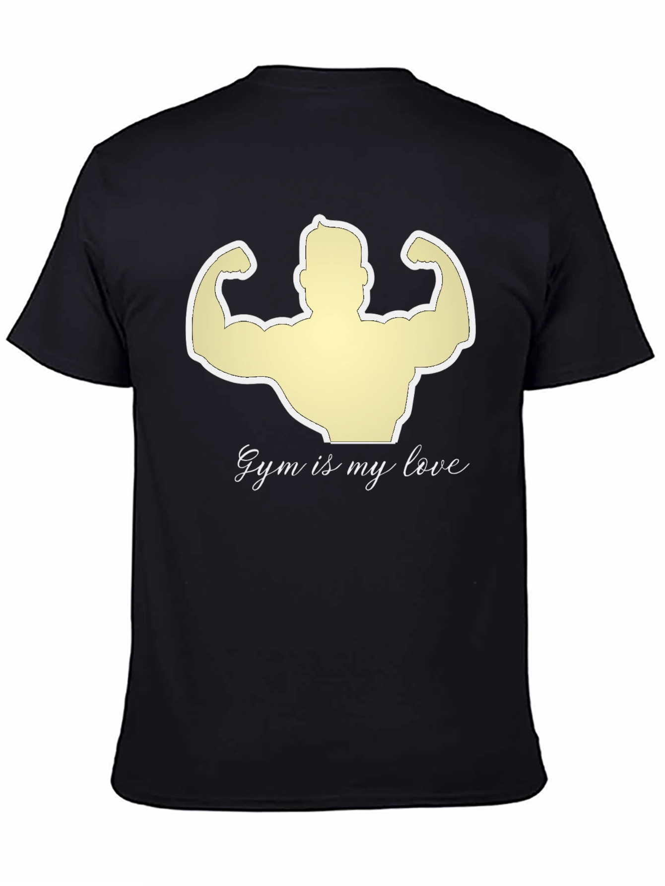 Gym is My Love Black Graphic T-Shirt