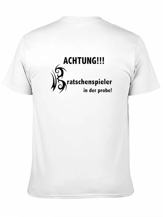 Achtung Bratschenspieler Mens Black T-Shirt