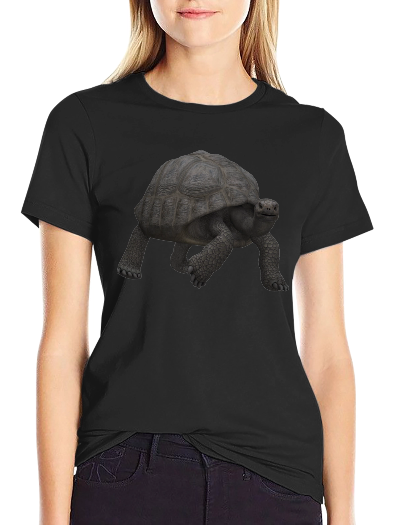 Turtle Graphic Tee - Black Casual Shirt