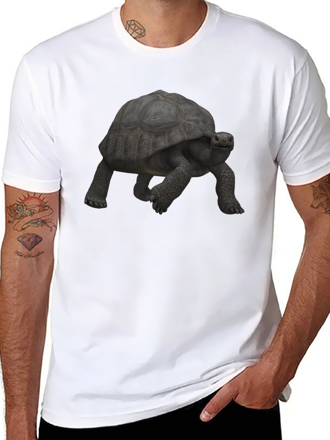 Turtle Graphic Tee - Black Casual Shirt