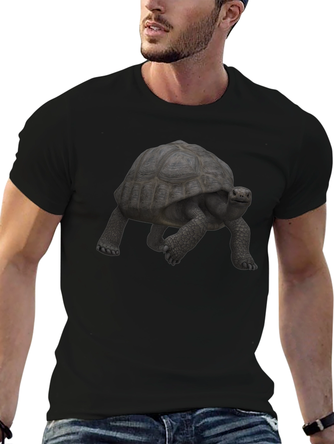 Turtle Graphic Tee - Black Casual Shirt