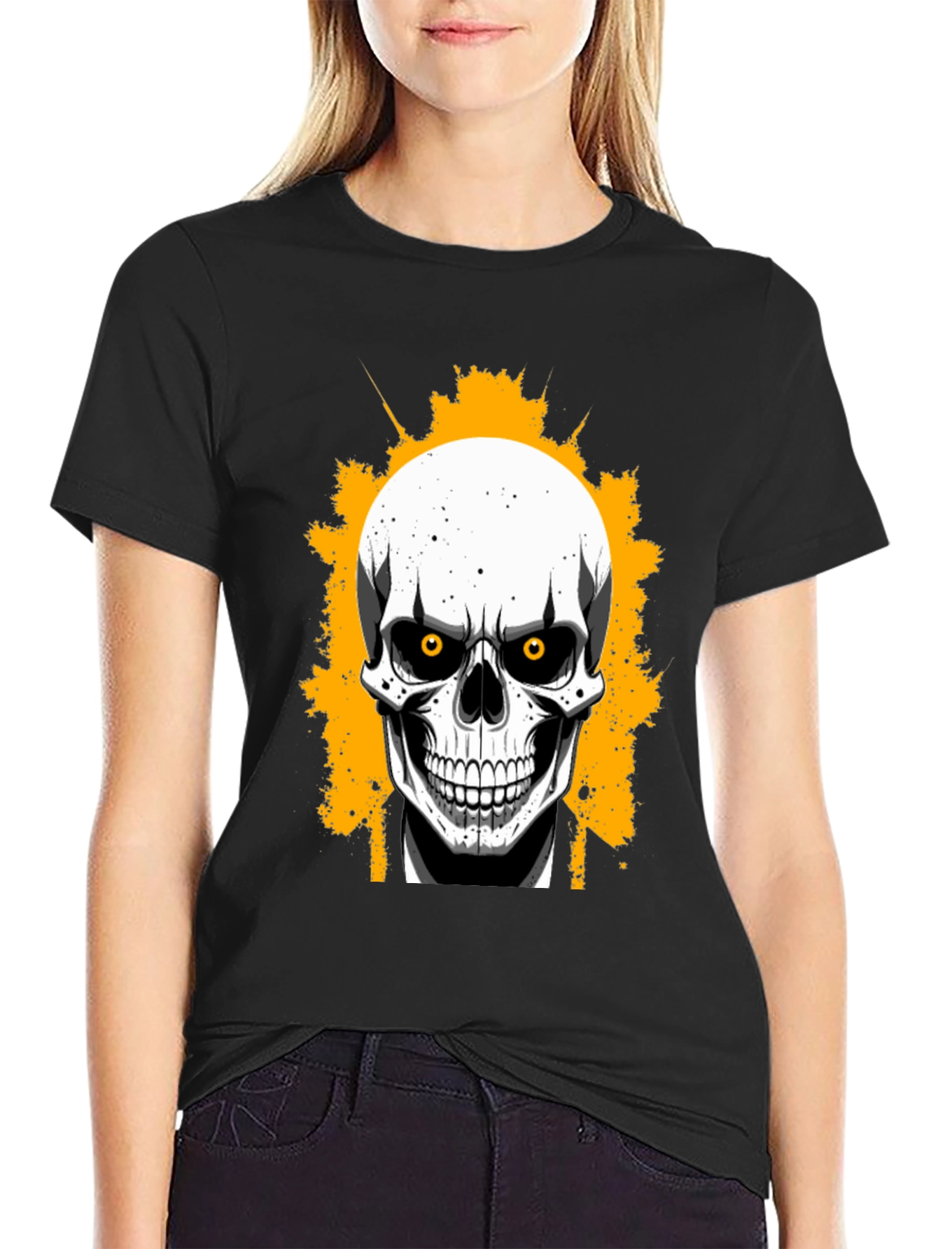 Skull in Suit Graphic Tee - Mens Black T-Shirt