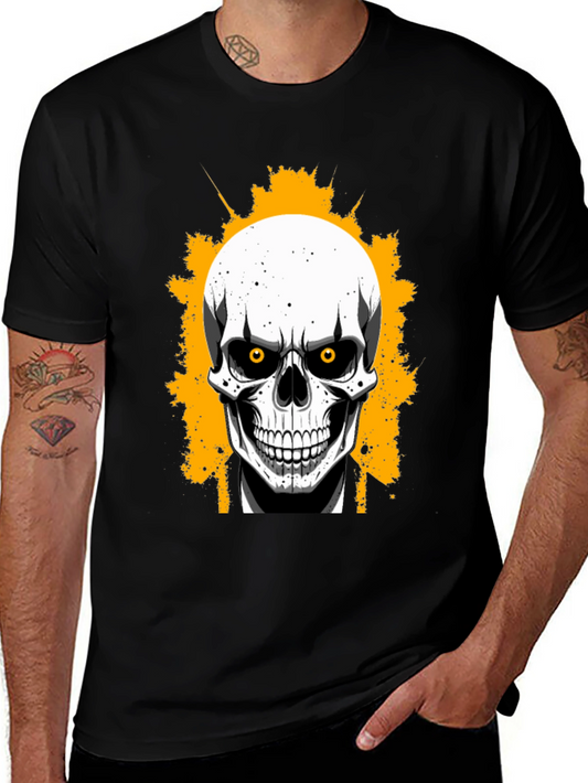Skull in Suit Graphic Tee - Mens Black T-Shirt