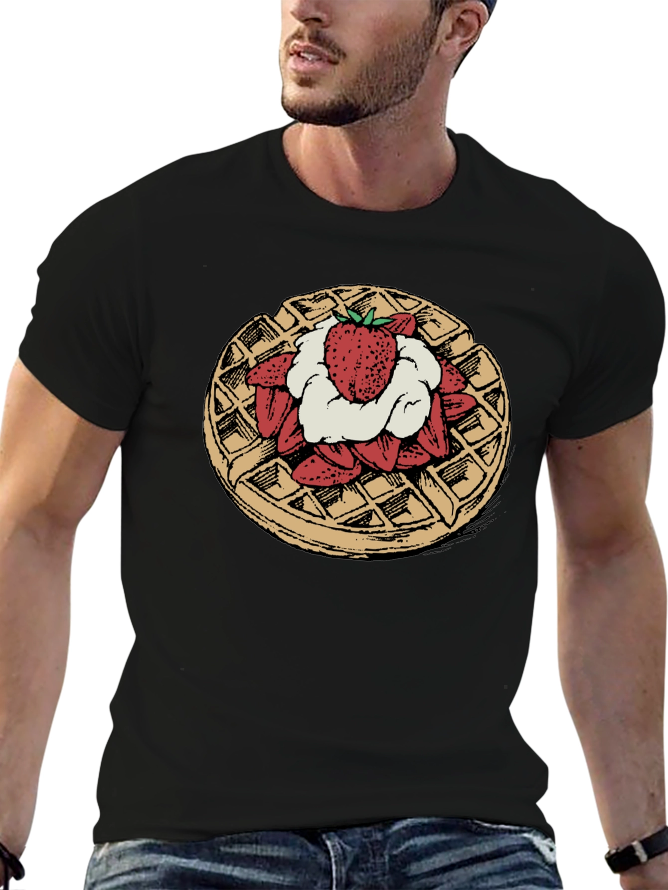 Waffle & Strawberries Graphic Tee