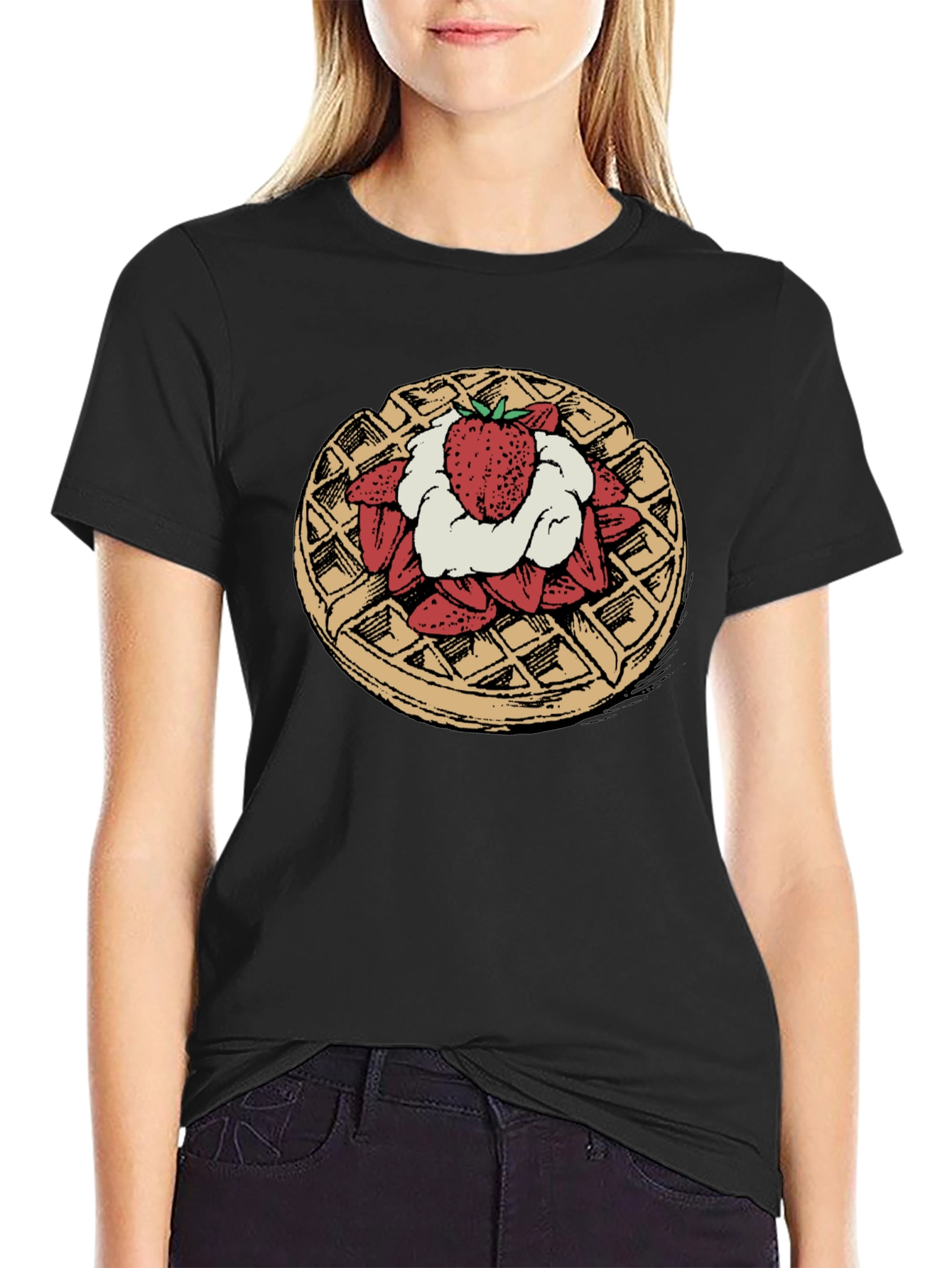 Waffle & Strawberries Graphic Tee