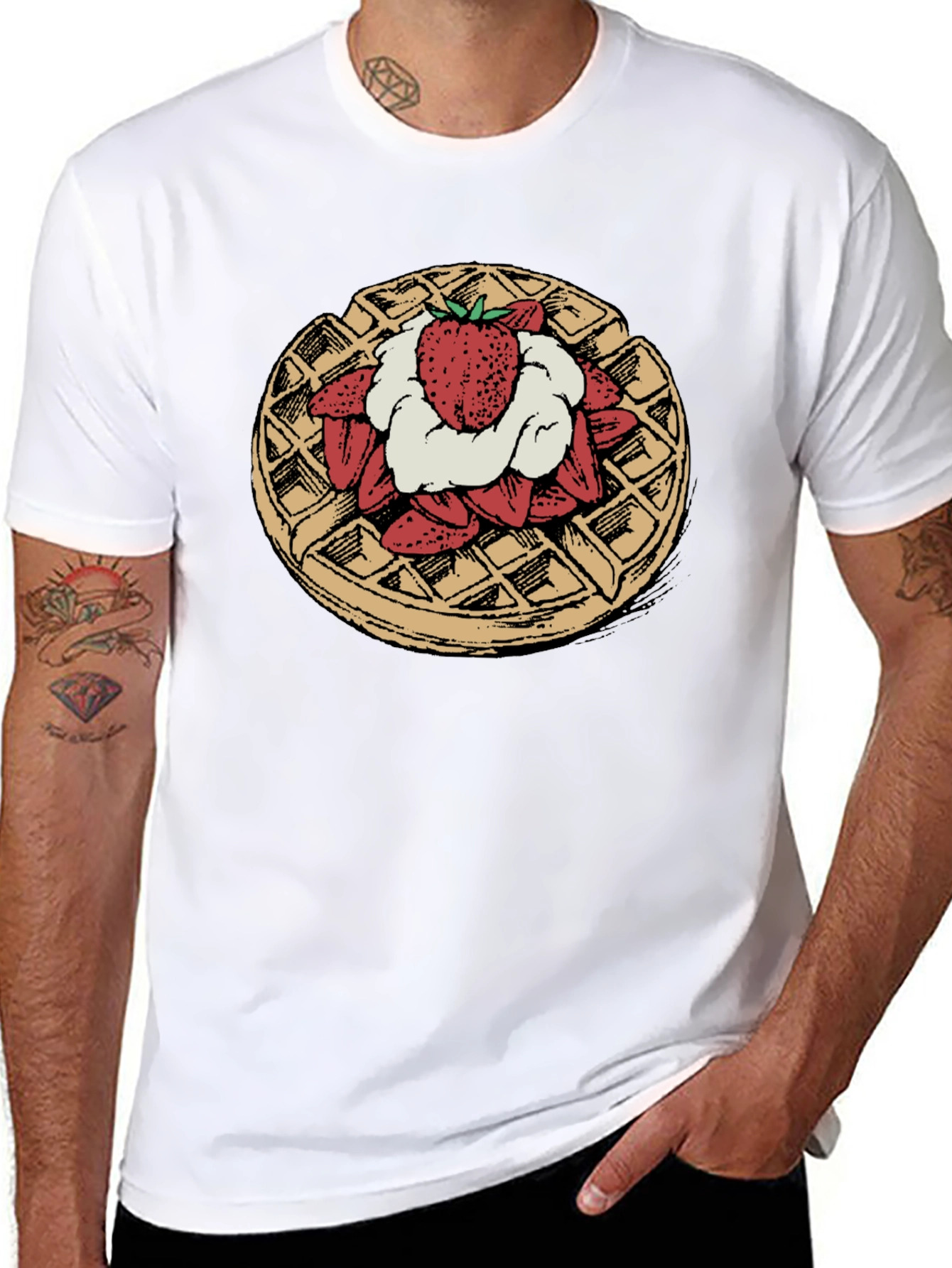 Waffle & Strawberries Graphic Tee