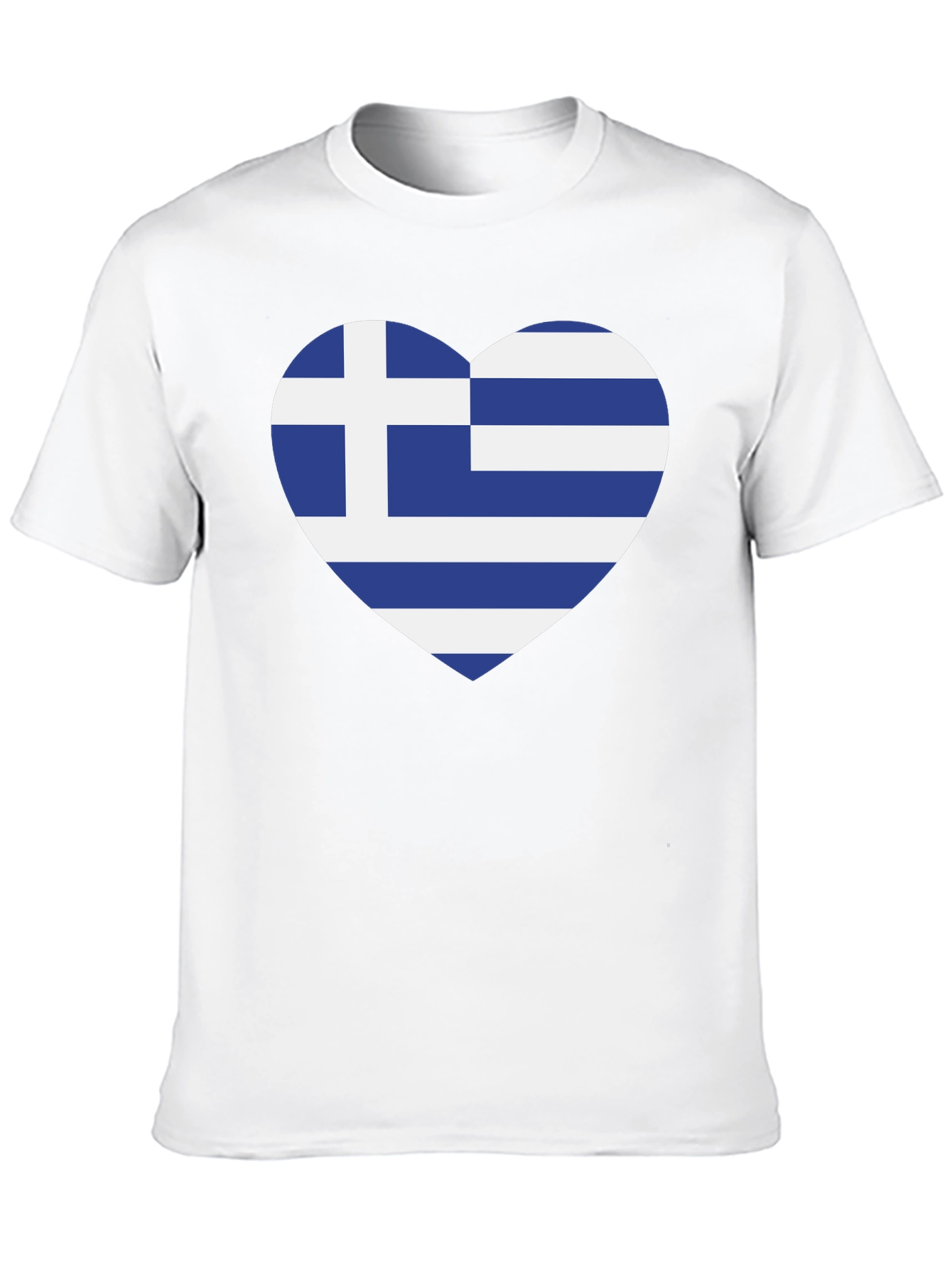 Greece Flag Heart T-Shirt - Show Your Love!