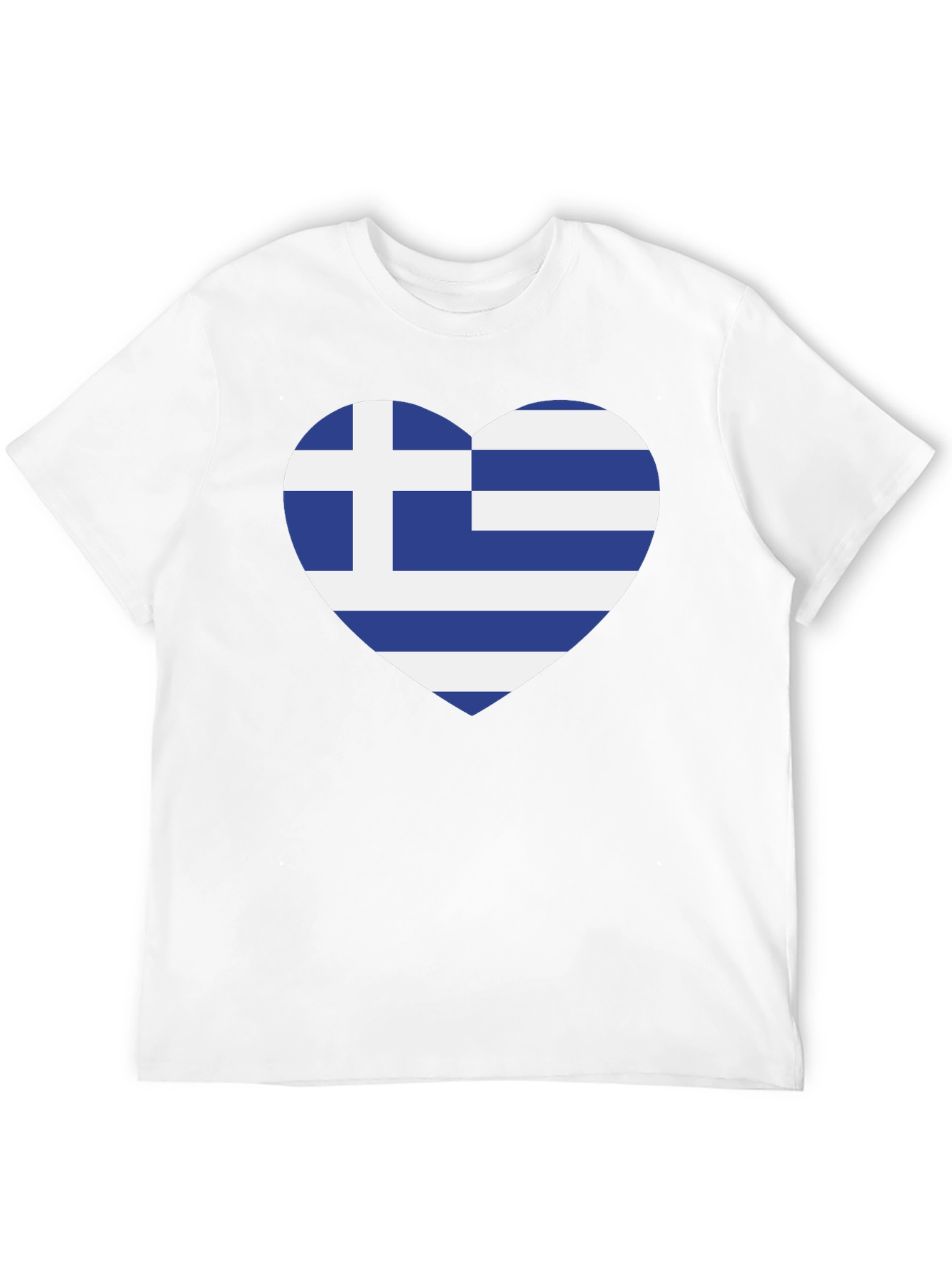 Greece Flag Heart T-Shirt - Show Your Love!