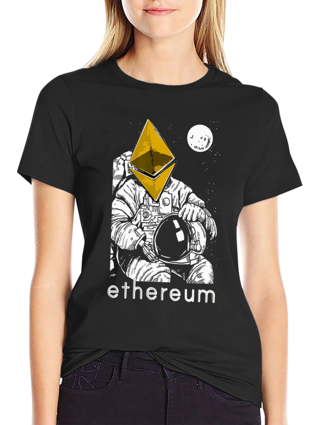 Ethereum Astronaut T-Shirt - Crypto Space Traveler