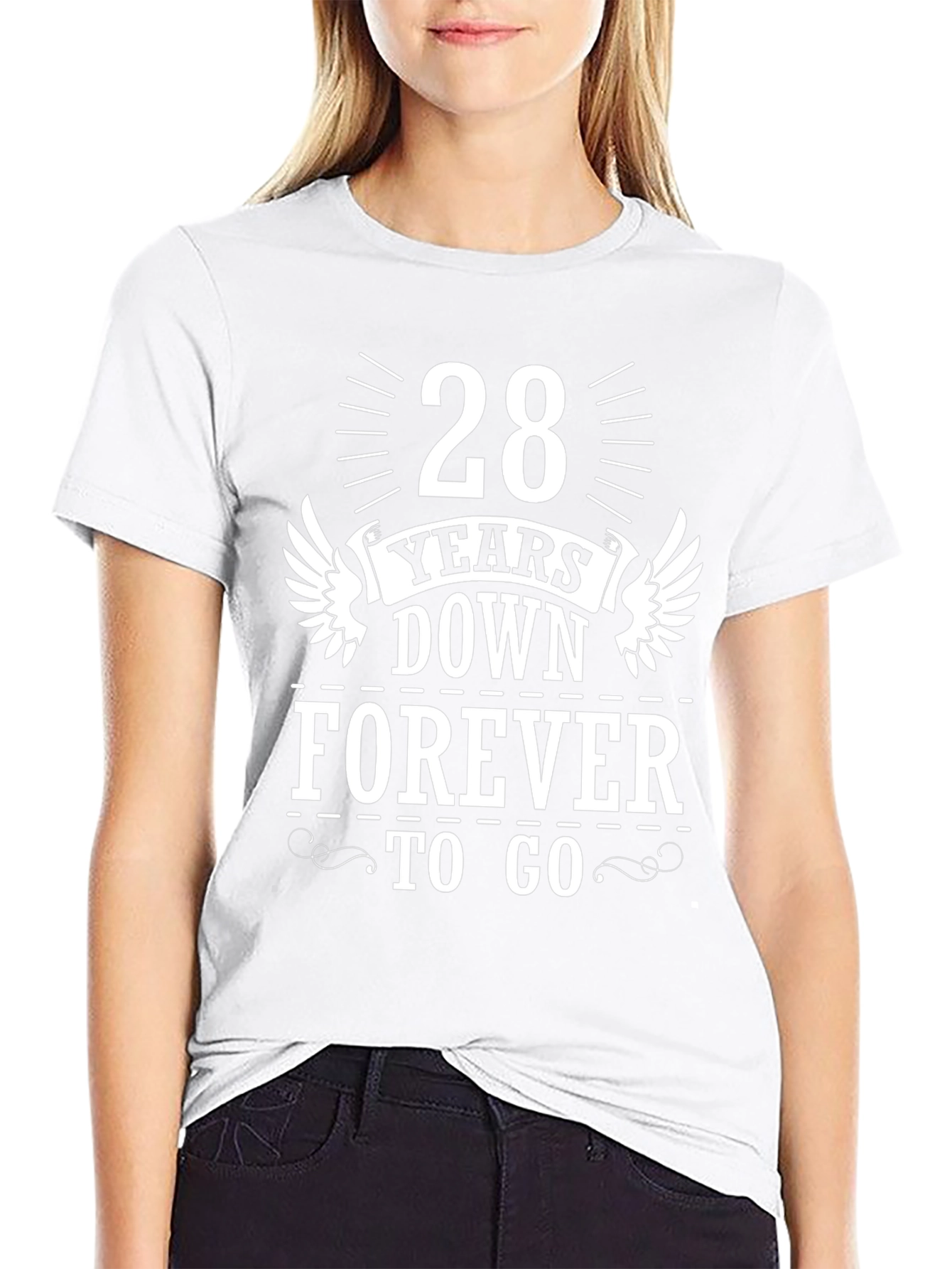 28 Years Down Forever To Go Graphic Tee