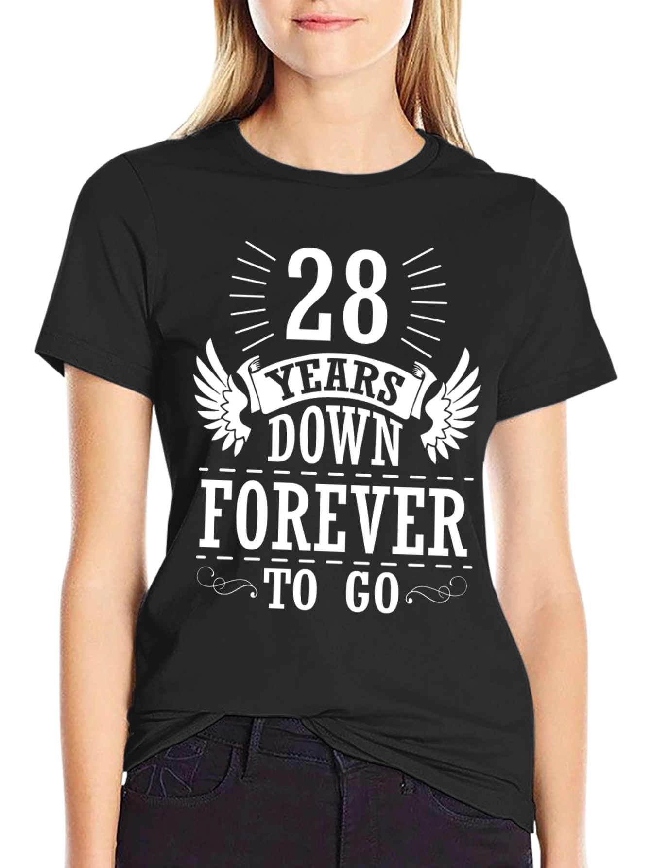 28 Years Down Forever To Go Graphic Tee