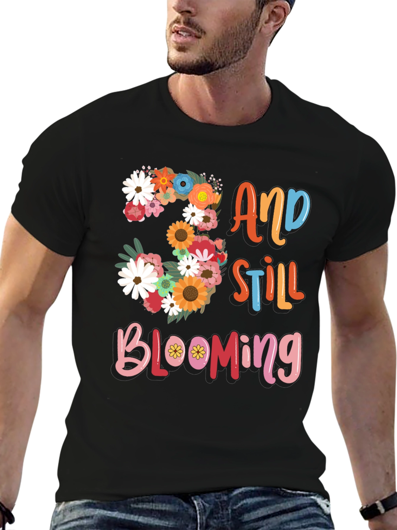 33 And Still Blooming Floral Graphic Tee