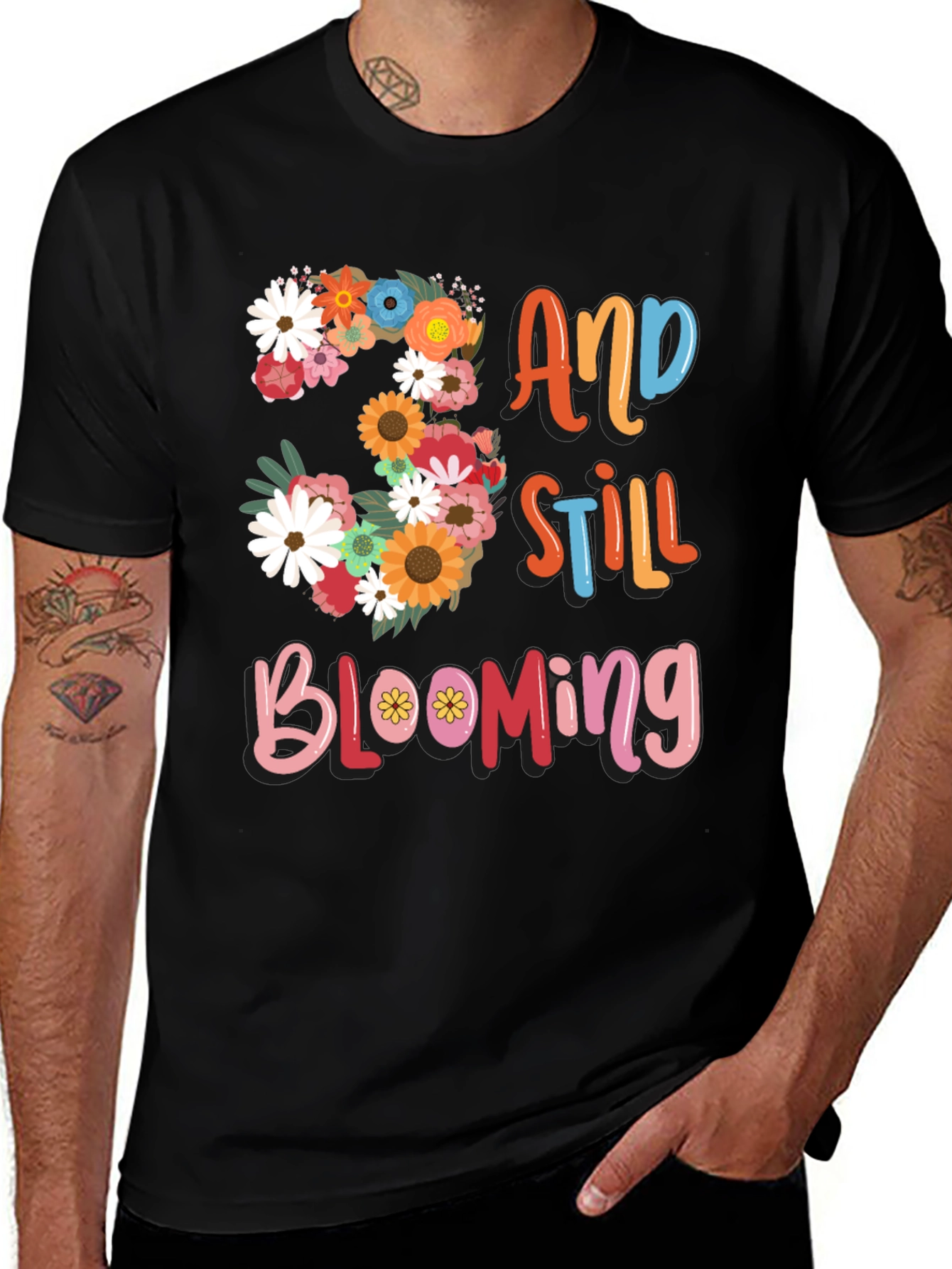 33 And Still Blooming Floral Graphic Tee