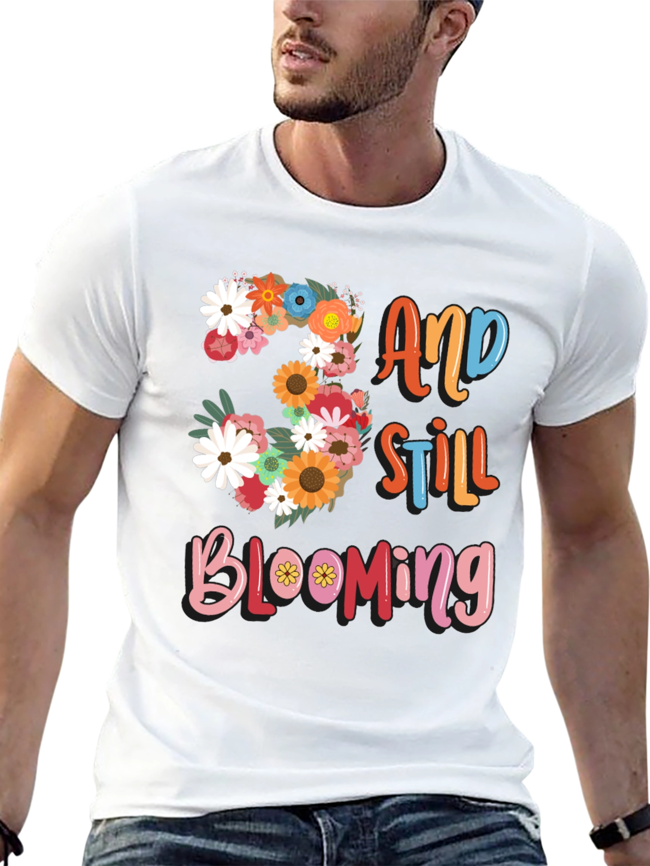 33 And Still Blooming Floral Graphic Tee