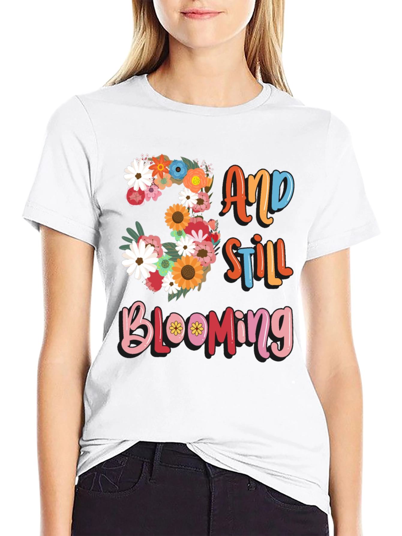 33 And Still Blooming Floral Graphic Tee