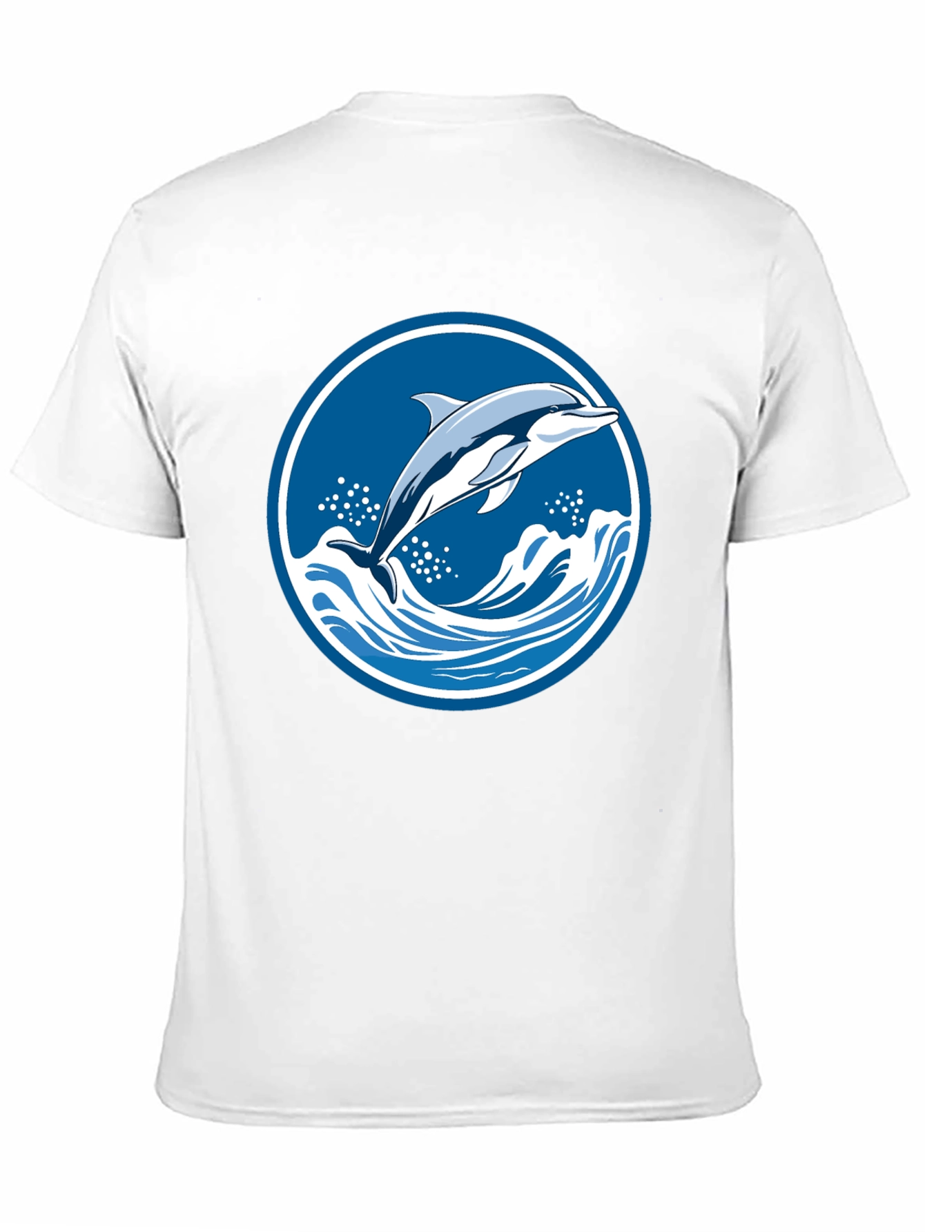 Dolphin Wave Graphic Tee - Black