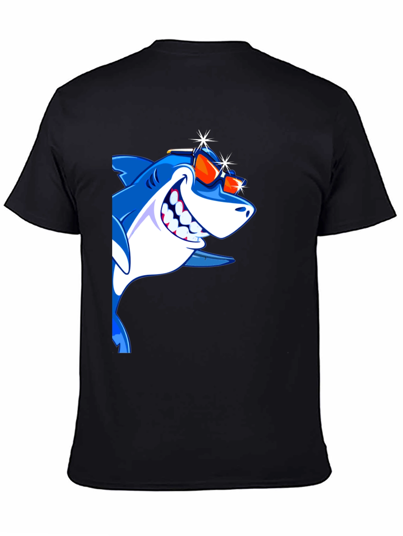Cool Shark Graphic Tee - Mens Black T-Shirt