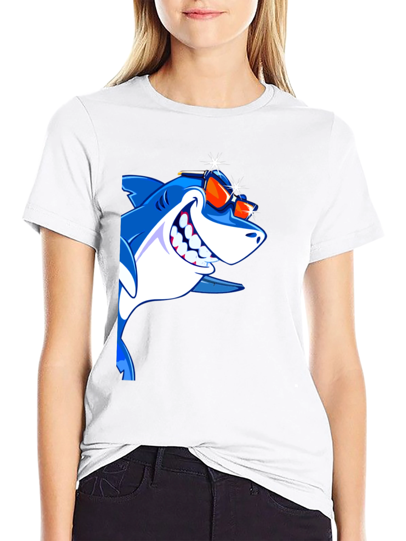 Cool Shark Graphic Tee - Mens Black T-Shirt