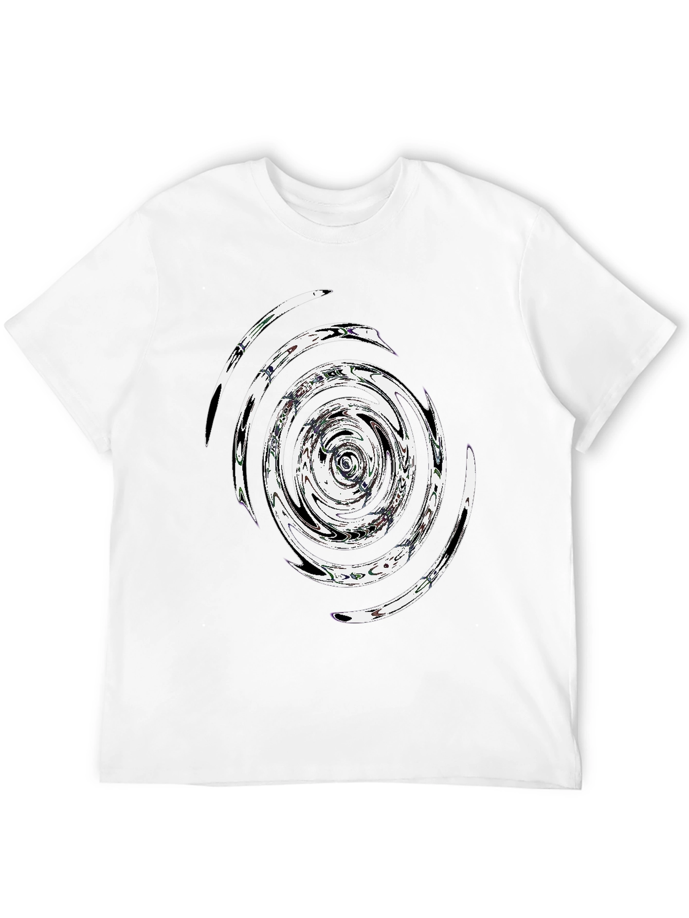 Abstract Swirl Graphic Tee - Mens Black T-Shirt