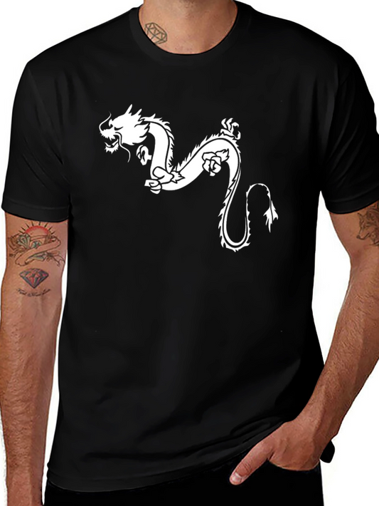 Dragon Graphic Black T-Shirt - Stylish Casual Tee