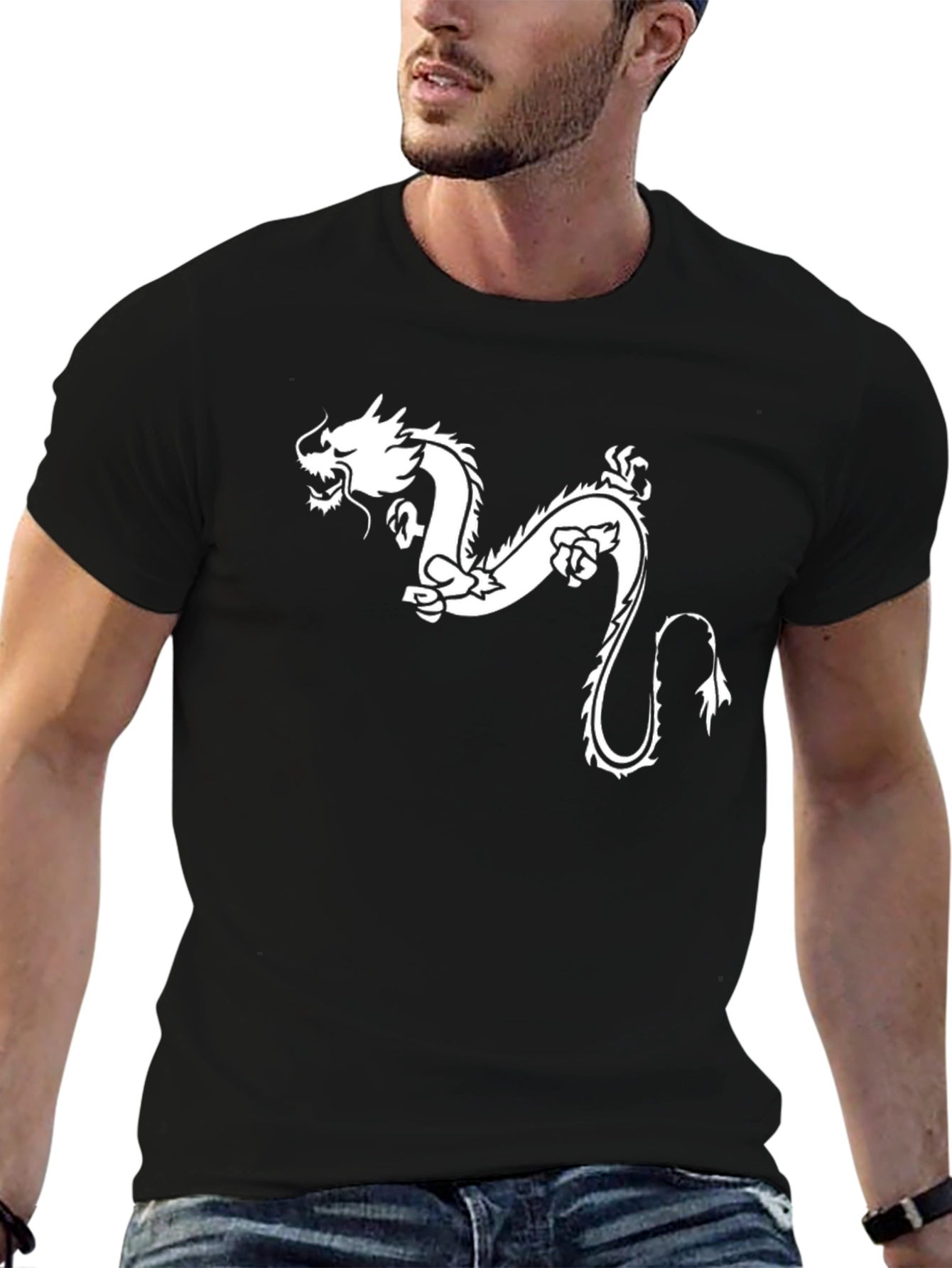 Dragon Graphic Black T-Shirt - Stylish Casual Tee