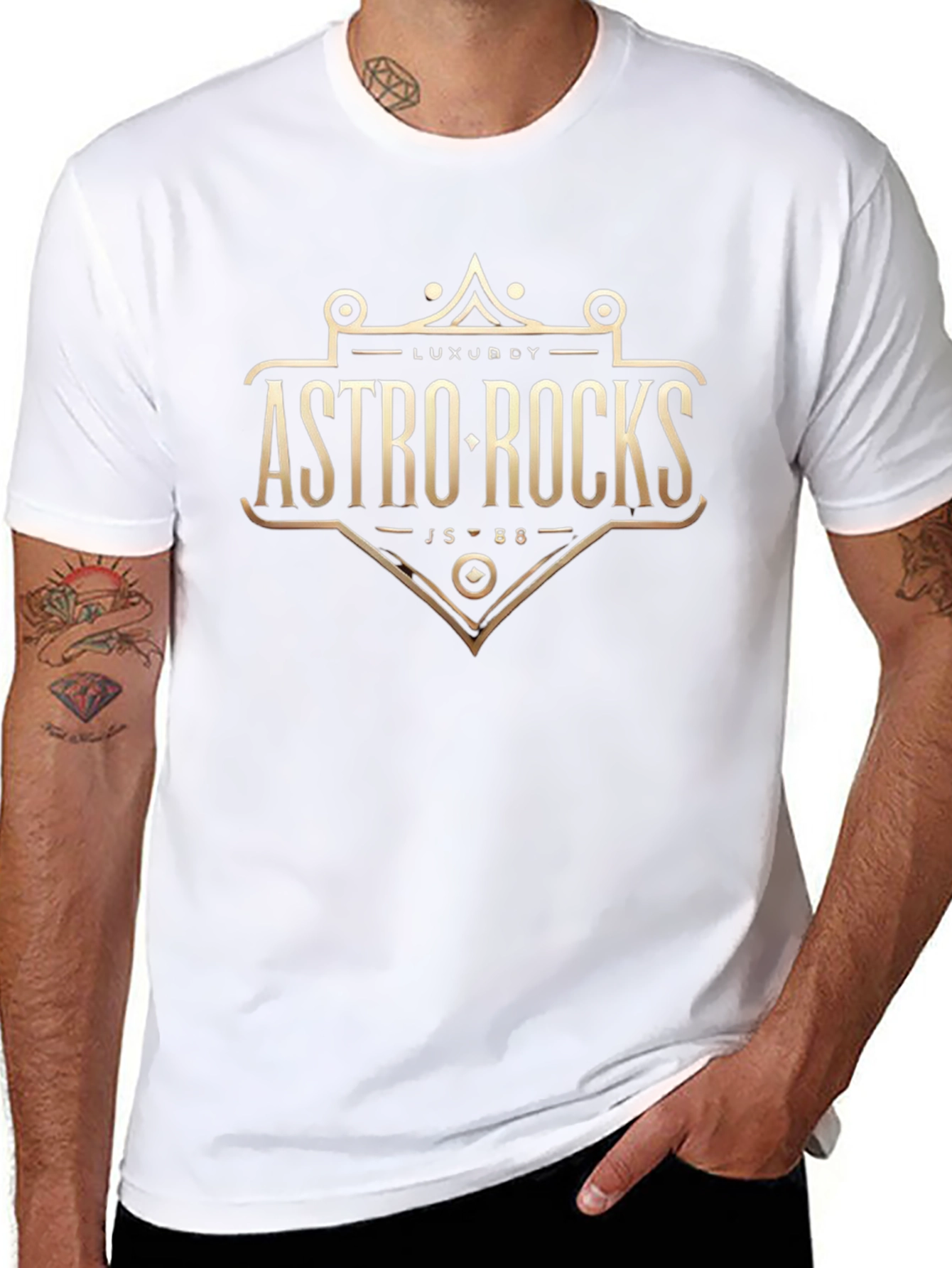 Astro Rocks Graphic Tee - Trendy Black T-Shirt