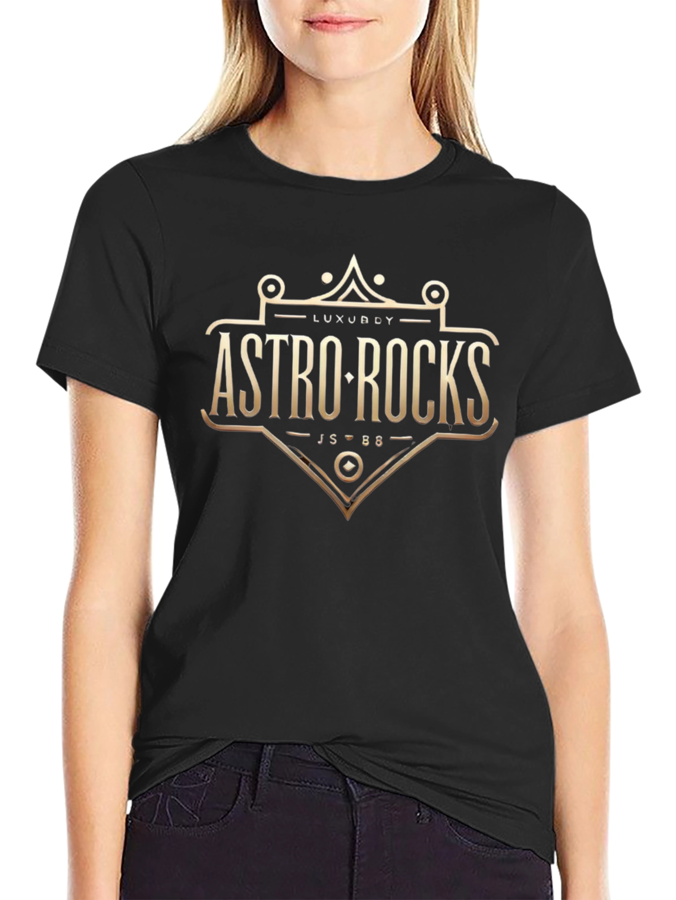 Astro Rocks Graphic Tee - Trendy Black T-Shirt