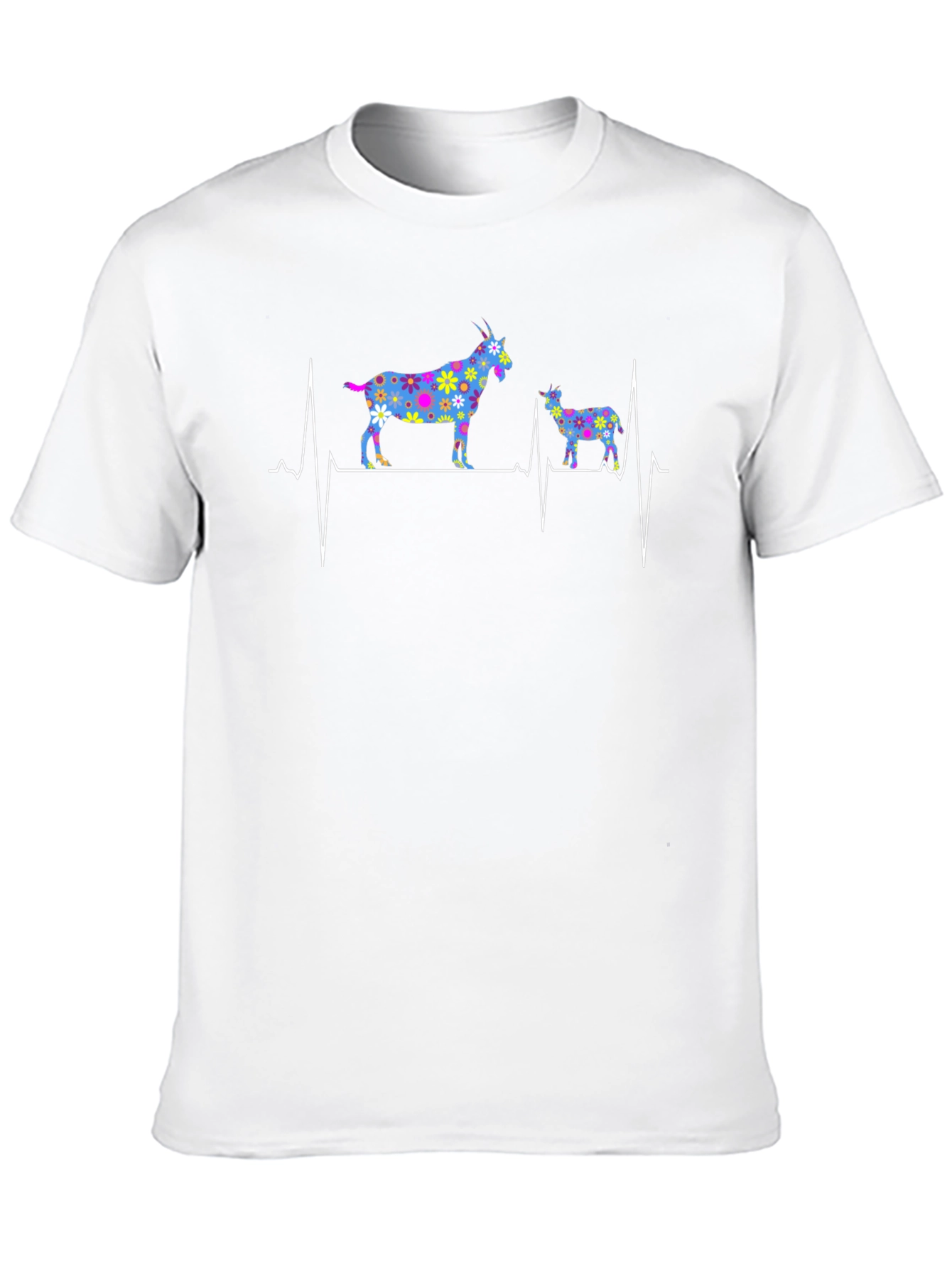 Goat Heartbeat T-Shirt - Novelty Animal Tee