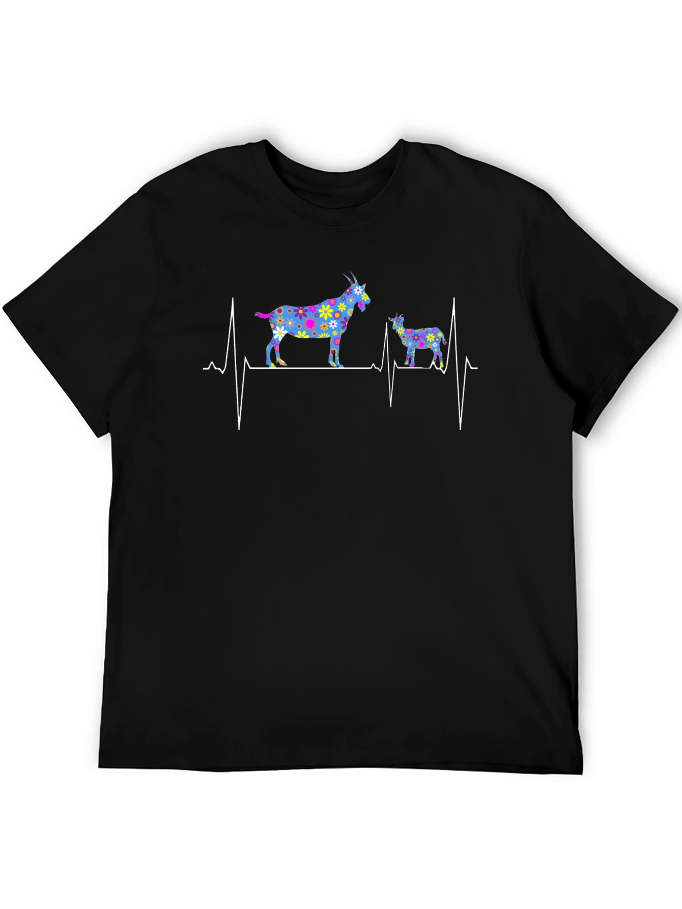 Goat Heartbeat T-Shirt - Novelty Animal Tee