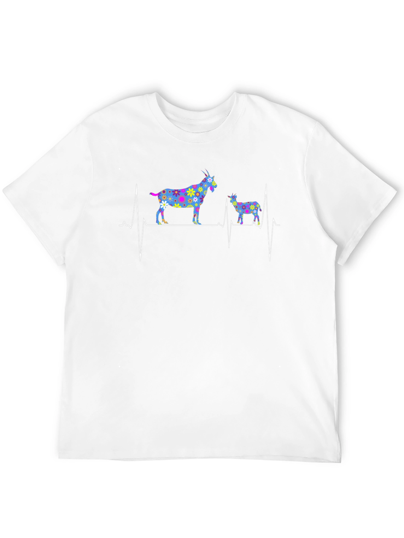 Goat Heartbeat T-Shirt - Novelty Animal Tee
