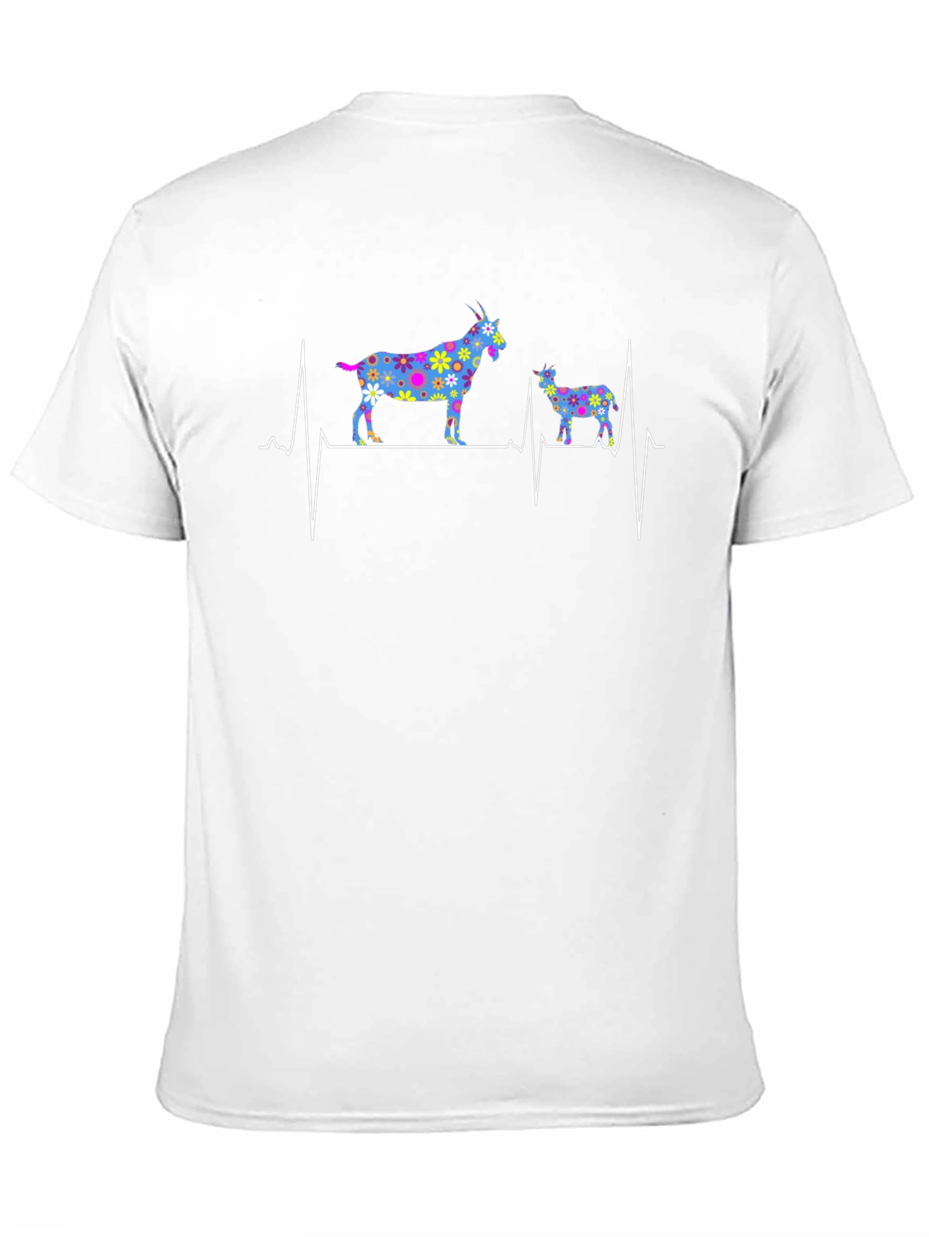 Goat Heartbeat T-Shirt - Novelty Animal Tee