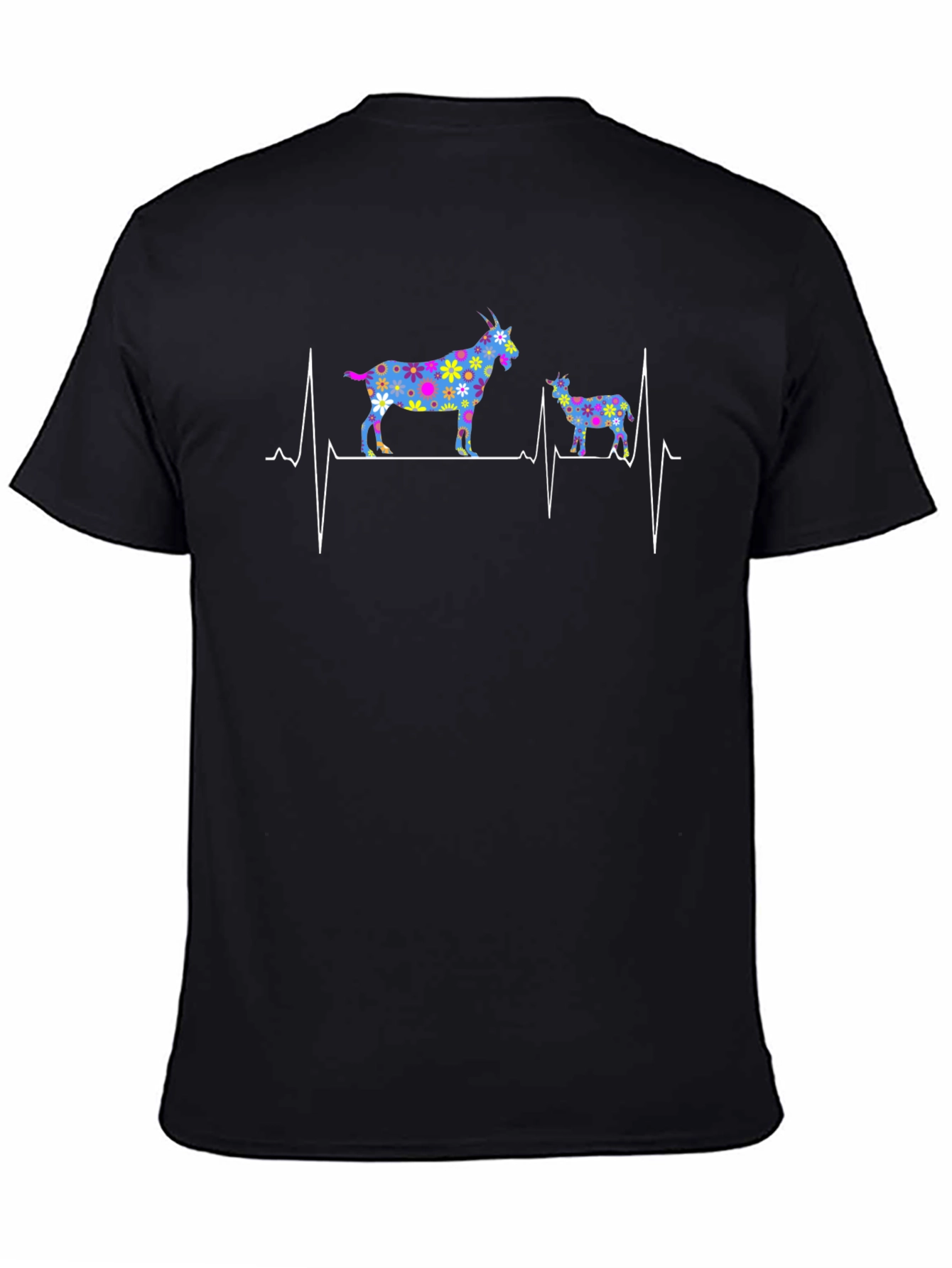 Goat Heartbeat T-Shirt - Novelty Animal Tee