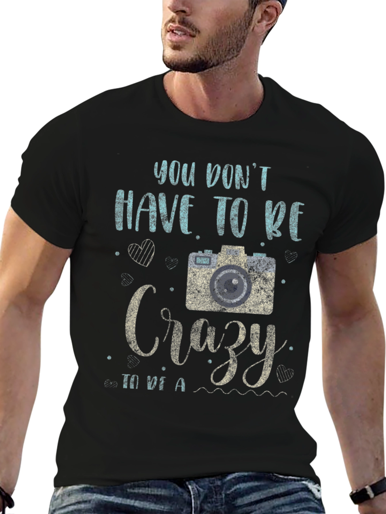 Crazy Photographer T-Shirt - Unique Camera Design