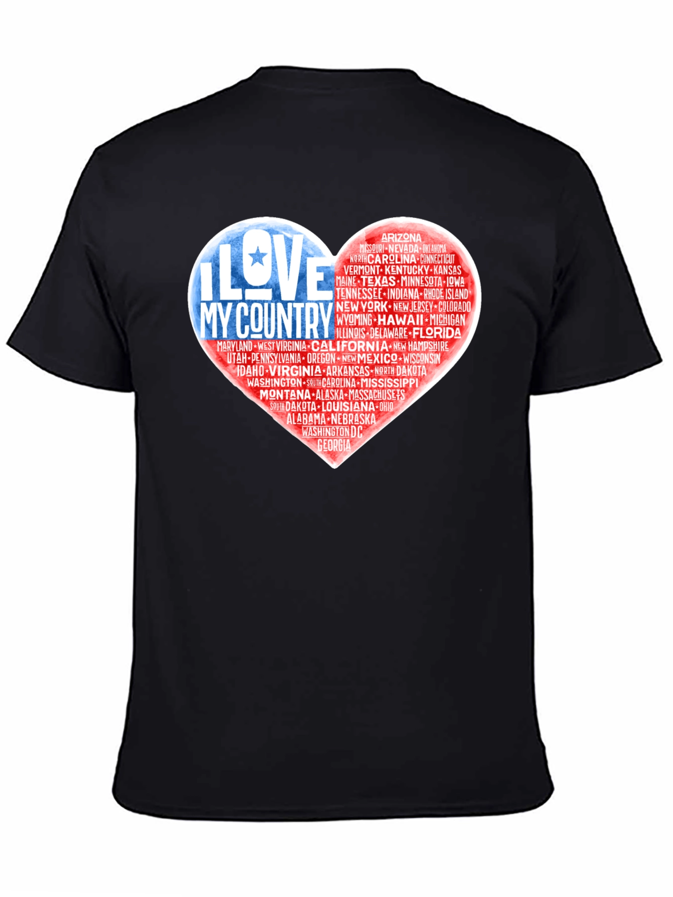 I Love My Country States Heart T-Shirt
