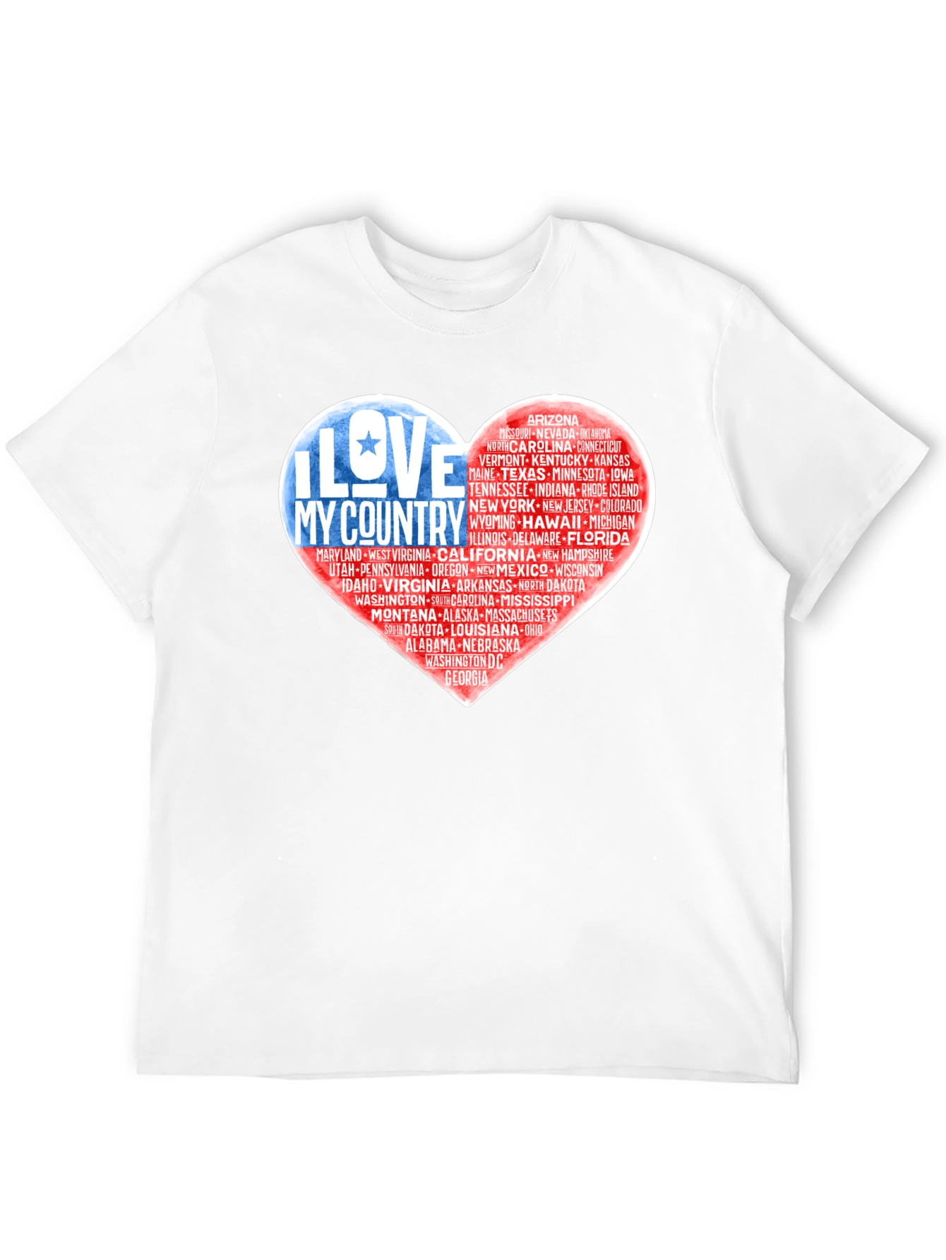 I Love My Country States Heart T-Shirt