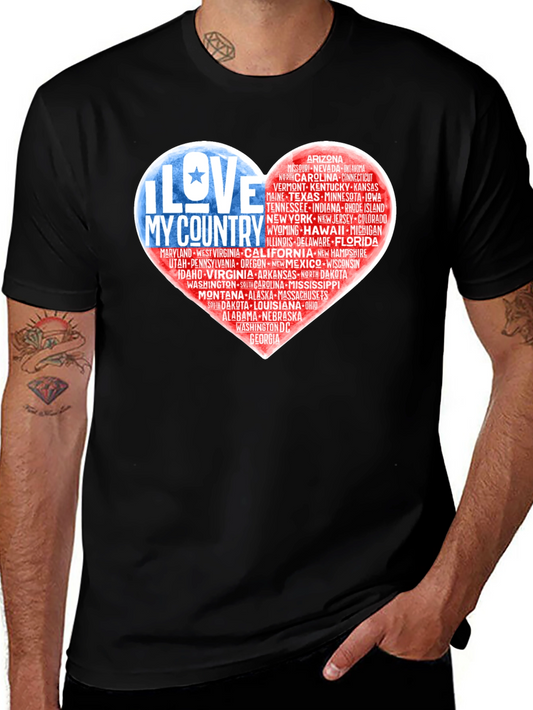 I Love My Country States Heart T-Shirt