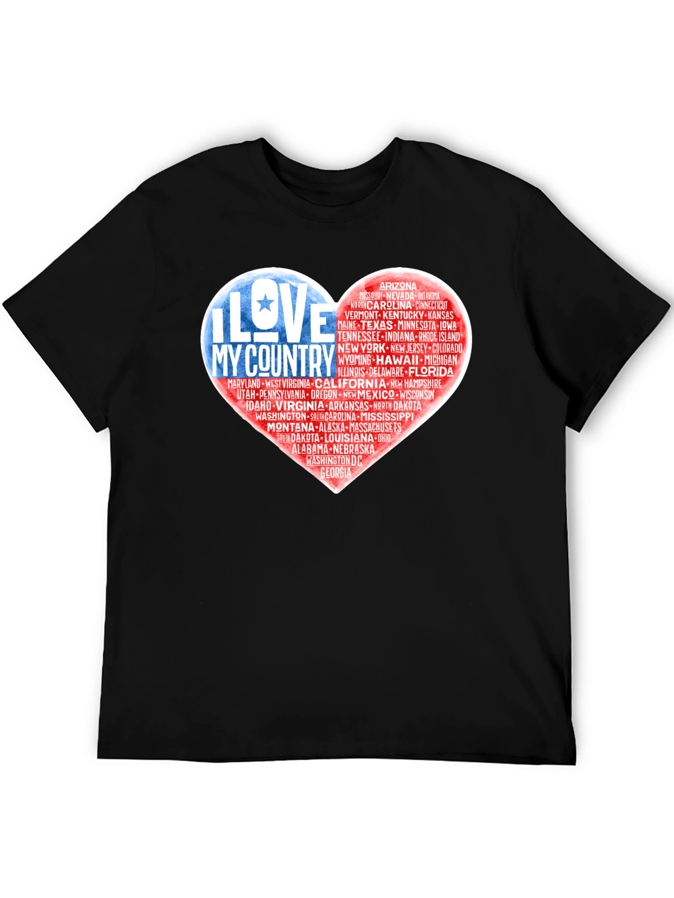 I Love My Country States Heart T-Shirt