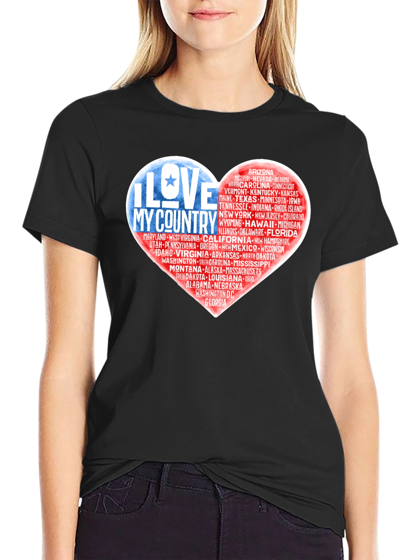 I Love My Country States Heart T-Shirt